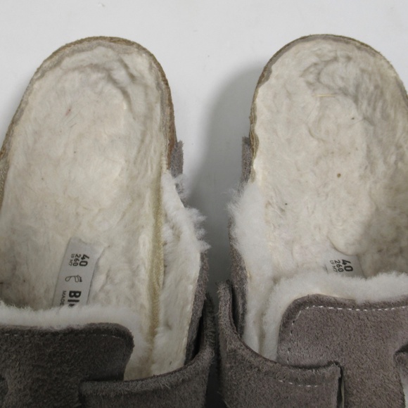 Birkenstock Unisex Boston Shearling Suede Leather Stone Coin 7 US M / 9 US L main image 11